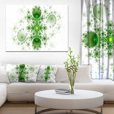 Cabalistic Nature Green Fractal Art - Abstract Wall Art Canvas