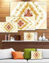 Yellow Rhombus Fractal Design - Abstract Wall Art Canvas