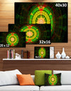 Bright Green Fractal Sphere - Abstract Wall Art Canvas