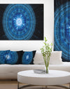 Bright Blue Fractal Sphere - Abstract Wall Art Canvas