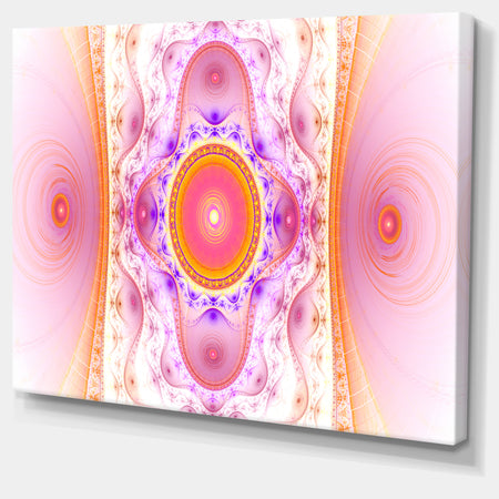 Cabalistic Pink Fractal Design - Abstract Wall Art Canvas
