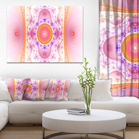Cabalistic Pink Fractal Design - Abstract Wall Art Canvas