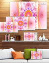 Cabalistic Pink Fractal Design - Abstract Wall Art Canvas