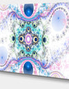 Cryptical Blue Fractal Pattern - Abstract Wall Art Canvas