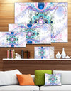 Cryptical Blue Fractal Pattern - Abstract Wall Art Canvas