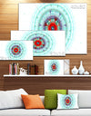 Light Blue Fractal Sphere - Abstract Wall Art Canvas