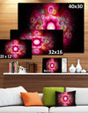 Bright Pink Fractal Flower - Abstract Wall Art Canvas