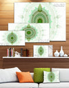 Light Green Cryptical Sphere - Abstract Wall Art Canvas