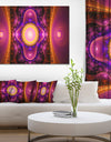 Pink Cryptical Fractal Design - Abstract Wall Art Canvas