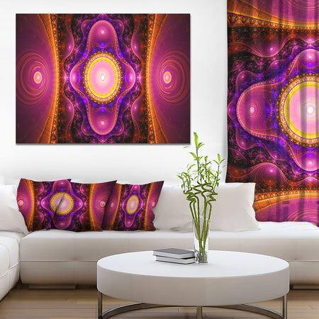 Pink Cryptical Fractal Design - Abstract Wall Art Canvas