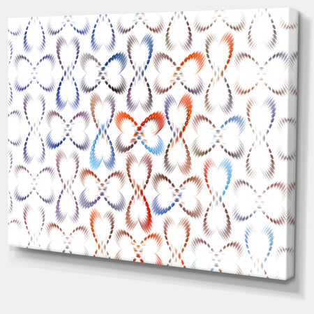 Butterflies Fractal Outline Art - Abstract Wall Art Canvas