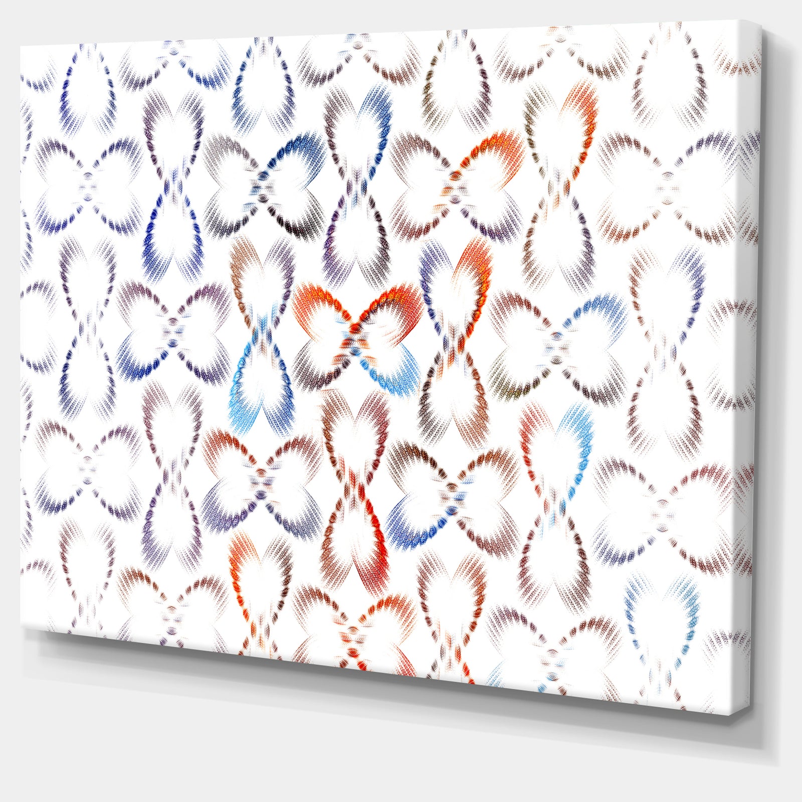 Butterflies Fractal Outline Art - Abstract Wall Art Canvas