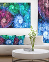 Multi-Color Bright Exotic Flowers - Abstract Wall Art Canvas