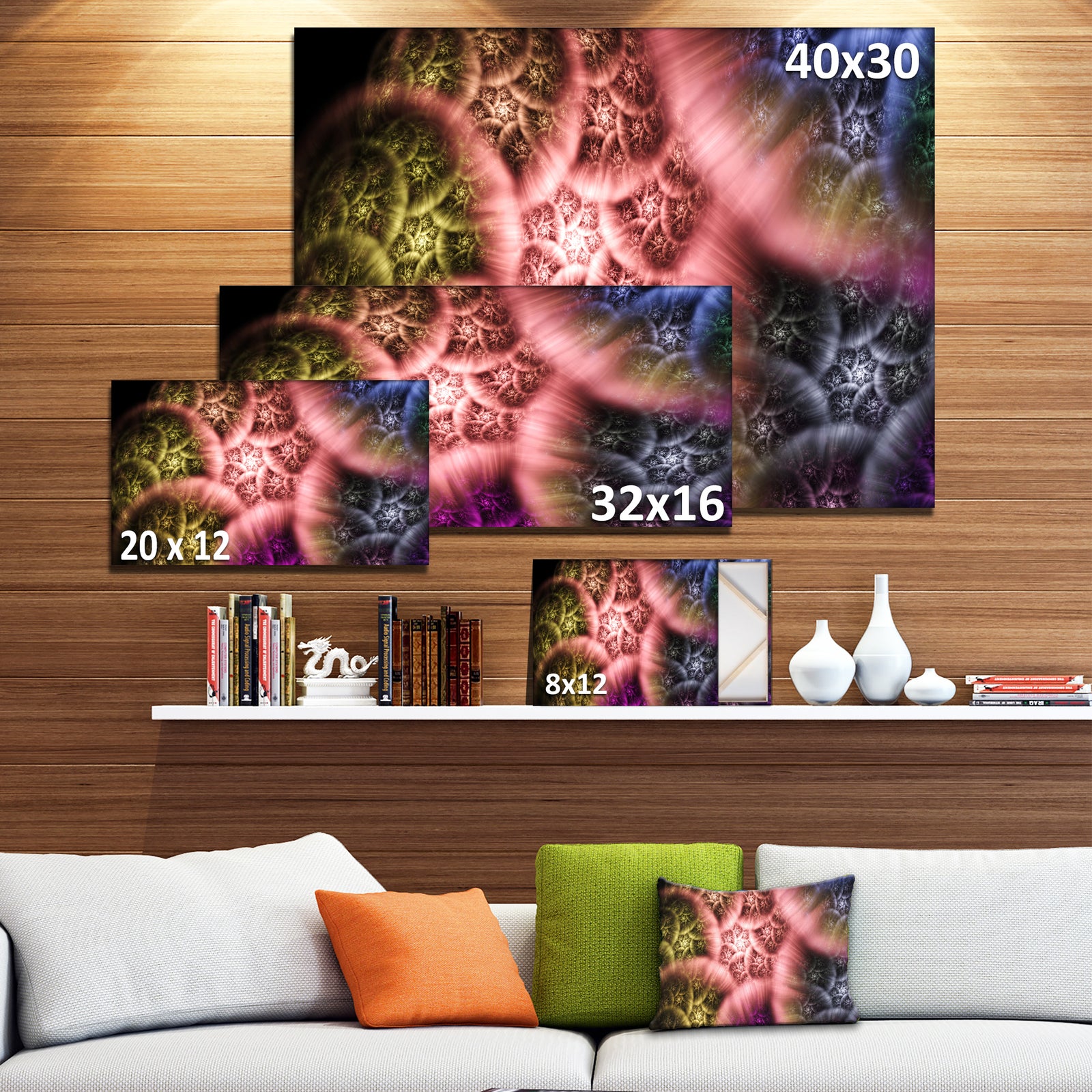 Biblical Sky with Multi-Color Clouds - Abstract Wall Art Canvas