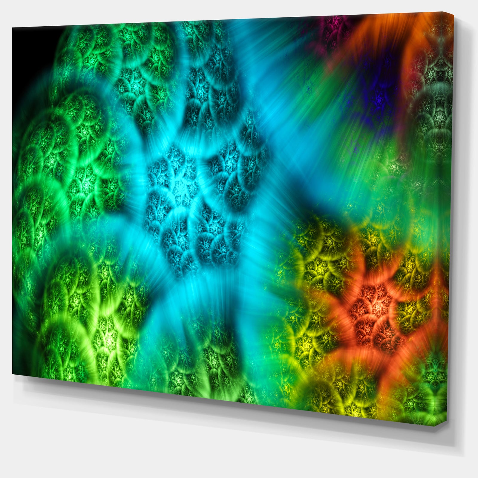 Biblical Sky with Green Clouds - Abstract Wall Art Canvas