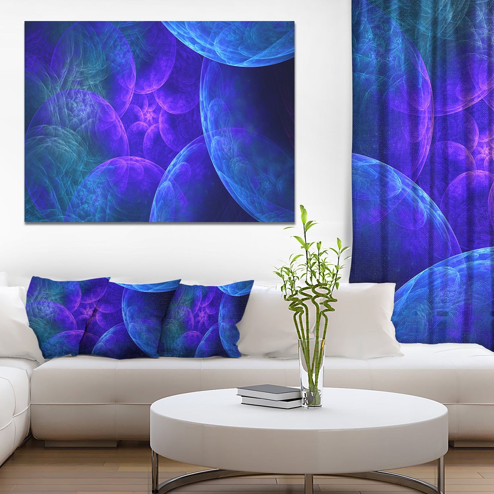 Biblical Sky with Blue Clouds - Abstract Wall Art Canvas
