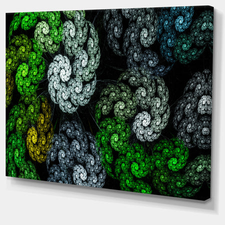 Bright Exotic Spiral Flowers - Abstract Wall Art Canvas