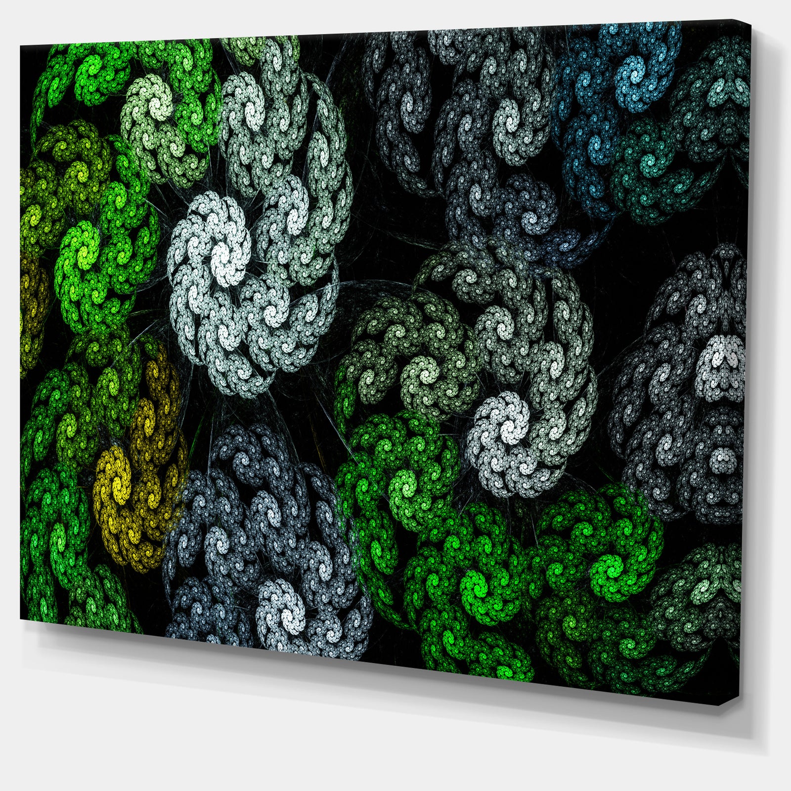 Bright Exotic Spiral Flowers - Abstract Wall Art Canvas