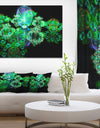 Green Water Drops on Mirror - Extra Large Abstract Canvas Art Print