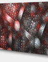 Crystal Cell Red Steel Texture - Extra Large Abstract Canvas Art Print