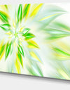 Light Green Fractal Spiral Flower - Extra Large Abstract Canvas Art Print