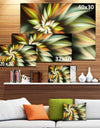 Exotic Brown Fractal Spiral Flower - Extra Large Abstract Canvas Art Print