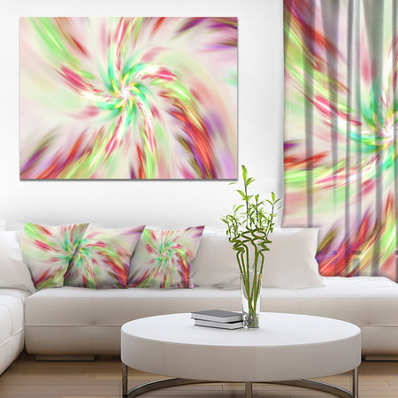 Exotic Multi-Color Spiral Flower - Extra Large Abstract Canvas Art Print