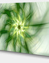 Rotating Bright Green Flower - Extra Large Abstract Canvas Art Print