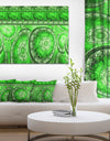 Green Living Cells Fractal Design - Extra Large Abstract Canvas Art Print