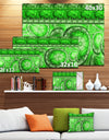 Green Living Cells Fractal Design - Extra Large Abstract Canvas Art Print