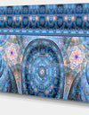 Light Blue Living Cells Fractal Design - Extra Large Abstract Canvas Art Print