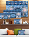 Light Blue Living Cells Fractal Design - Extra Large Abstract Canvas Art Print