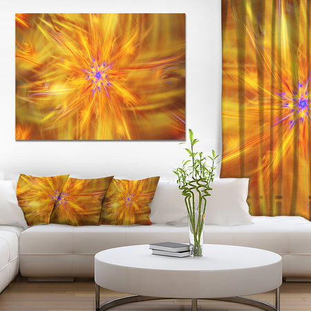 Glowing Brightest Star Exotic Flower - Extra Large Abstract Canvas Art Print