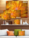 Glowing Brightest Star Exotic Flower - Extra Large Abstract Canvas Art Print