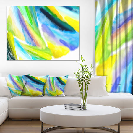 Green Vibrant Brushstrokes - Extra Large Abstract Canvas Art Print