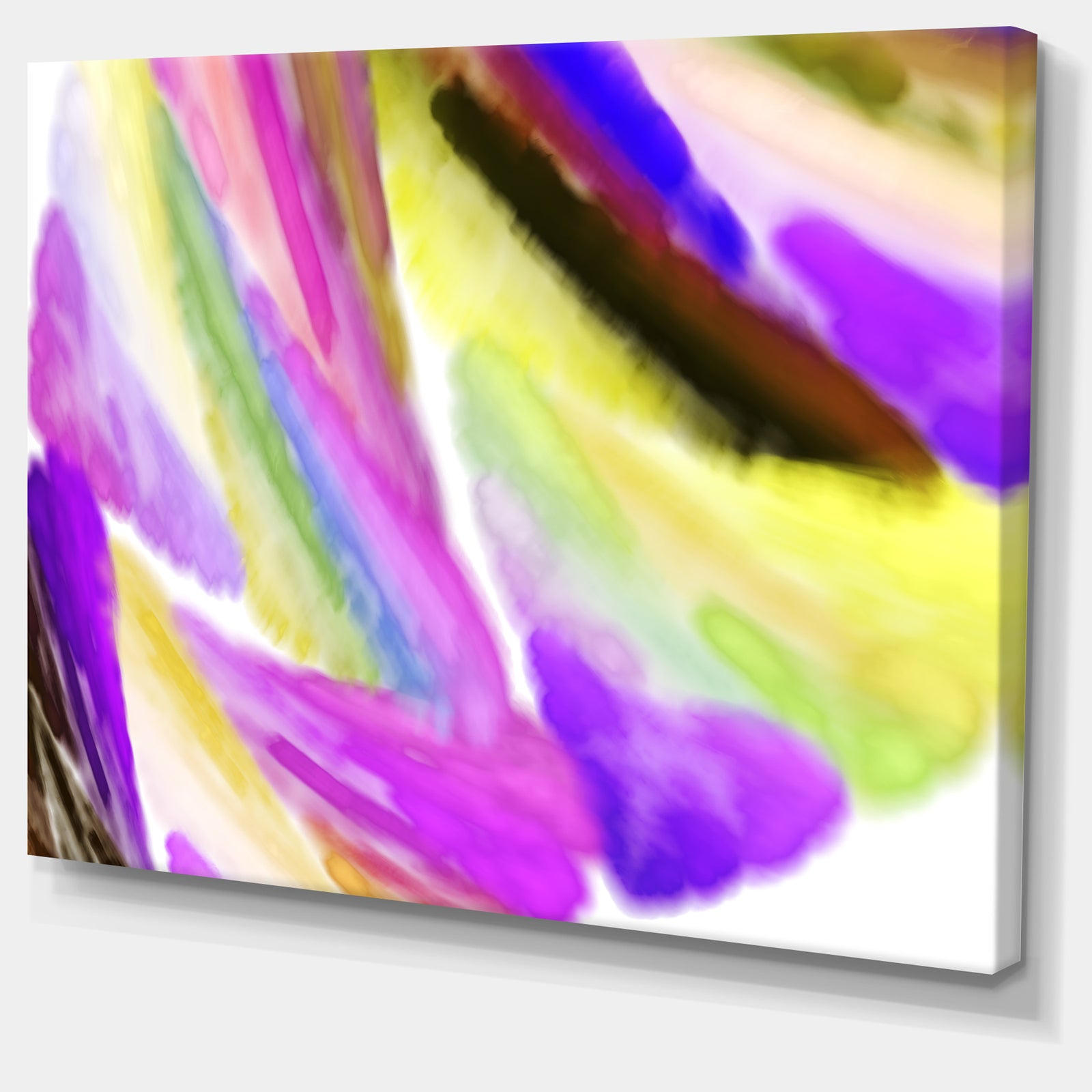 Purple Vibrant Brushstrokes - Extra Large Abstract Canvas Art Print