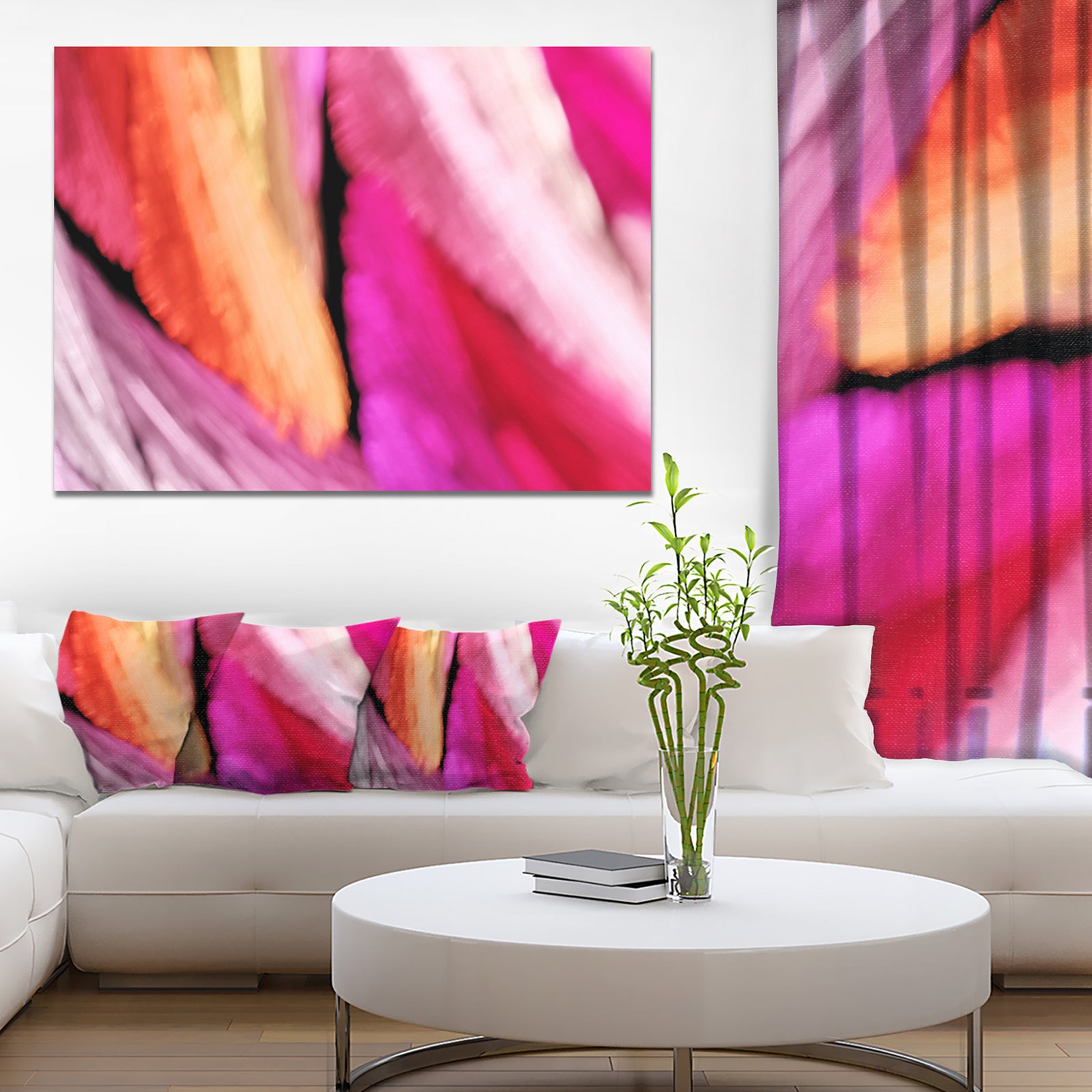 Red Vibrant Brushstrokes - Extra Large Abstract Canvas Art Print