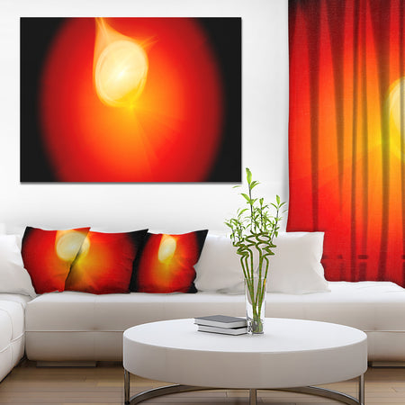 Glowing Red Misty Sphere - Extra Large Abstract Canvas Art Print
