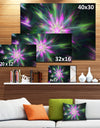 Green Fractal Shining Bright Star - Extra Large Abstract Canvas Art Print