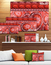 Red Living Cells Fractal Design - Extra Large Abstract Canvas Art Print