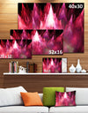 Red Fractal Crystals Design - Extra Large Abstract Canvas Art Print