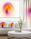 Pink Yellow Luminous Misty Sphere - Extra Large Abstract Canvas Art Print