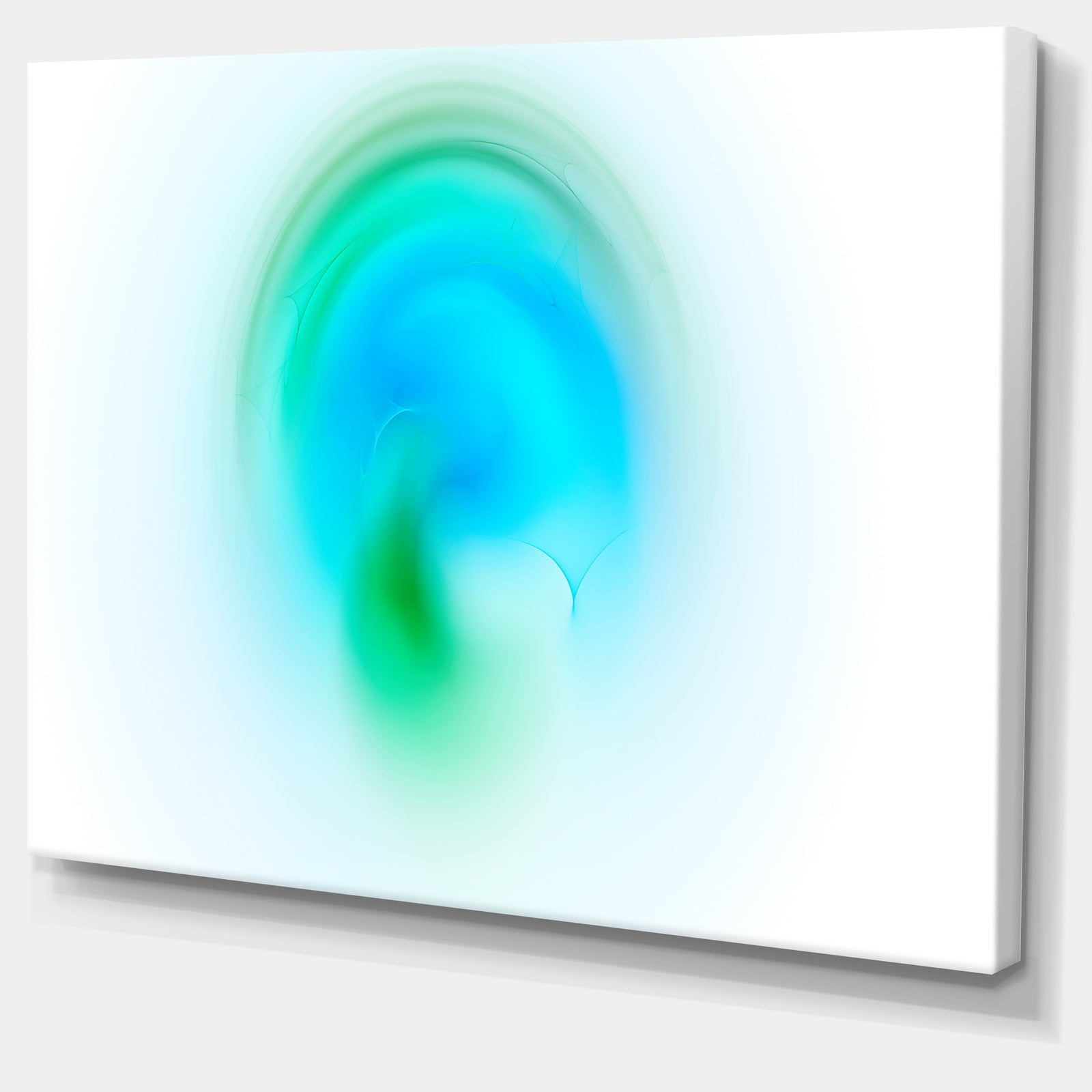 Green Luminous Misty Sphere - Extra Large Abstract Canvas Art Print