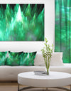 Green Fractal Crystals Design - Extra Large Abstract Canvas Art Print