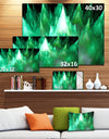 Green Fractal Crystals Design - Extra Large Abstract Canvas Art Print