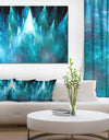 Blue Fractal Crystals Design - Extra Large Abstract Canvas Art Print