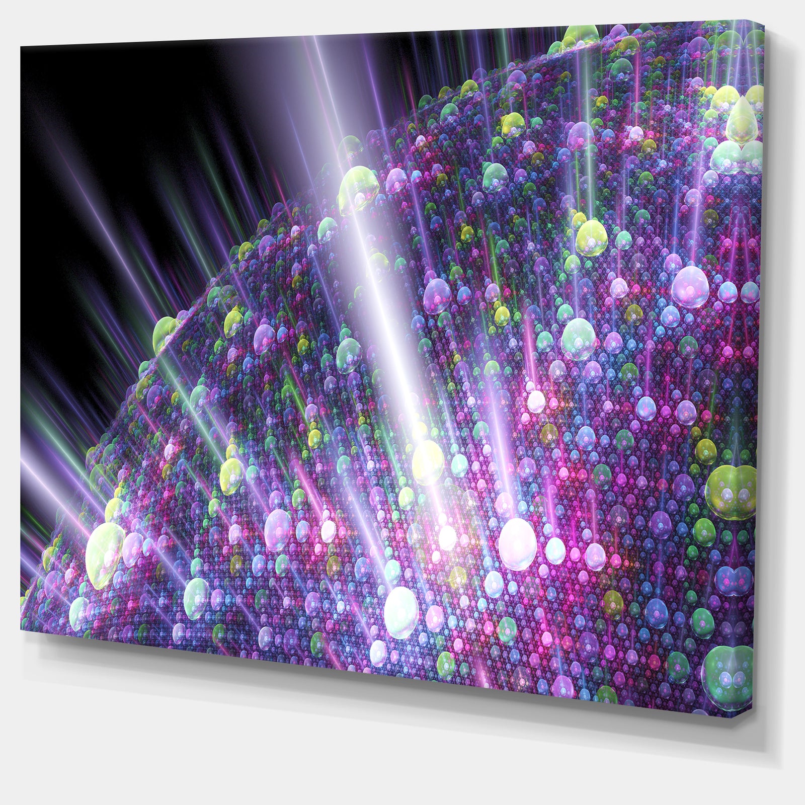 Purple Solar Bubbles Planet - Extra Large Abstract Canvas Art Print