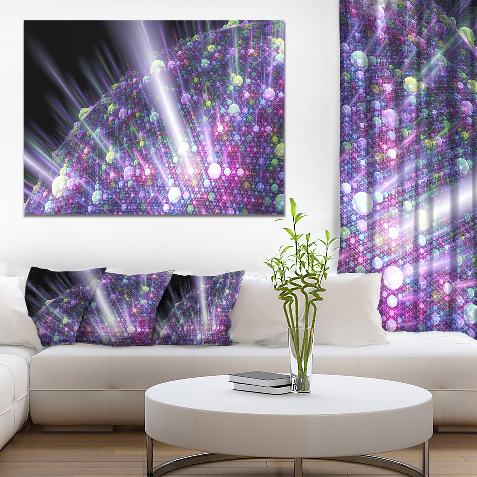 Purple Solar Bubbles Planet - Extra Large Abstract Canvas Art Print