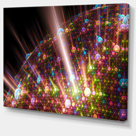 Multi-Color Solar Bubbles Planet - Extra Large Abstract Canvas Art Print