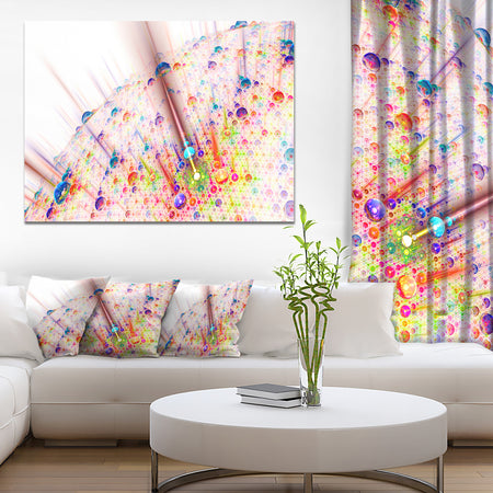 Red Blue Solar Bubbles Planet - Extra Large Abstract Canvas Wall Art
